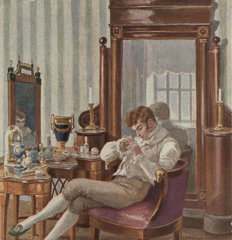 Eugen Onegin - Illustration von Elena Samokisch-Sudkowskaja, 1918 / Public Domain