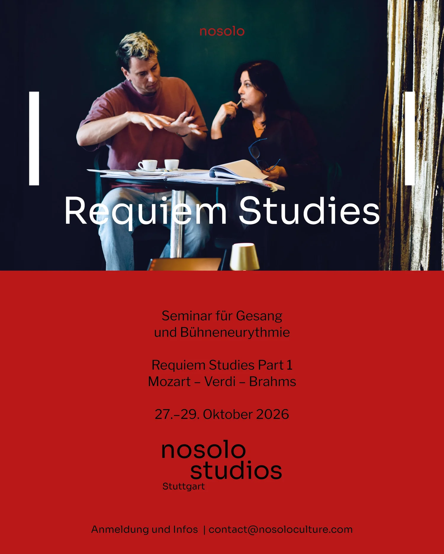 Requiem Studies Seminar für Gesang und Bühneneurythmie in den nosolo studios Stuttgart